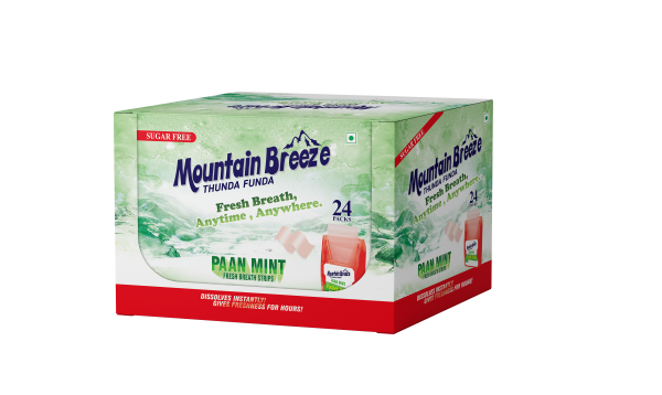 Mountain Breeze Sugar-Free Panmint Fresh Breath Strips ( 18 Strips ) Pack of 24 x 18 = 432 Strips - Image 2