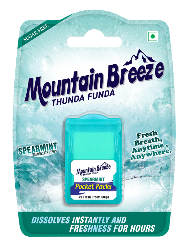 Mountain Breeze Sugar-Free Spearmint Fresh Breath Strips ( 24 Strips ) Pack of 24 - Image 2