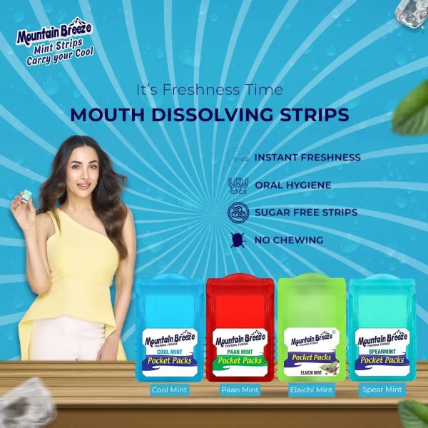 Mountain Breeze Sugar Free Blister Combo Paanmint-Coolmint-Spearmint 3*24strips - Image 3