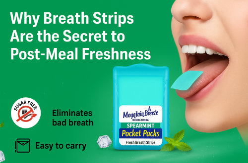 Breath strips for post-meal freshness