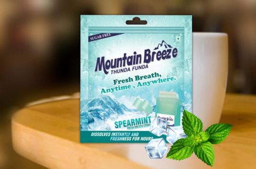 Mountain Breeze breath freshener strips with mint and ice for fresh breath anytime, anywhere