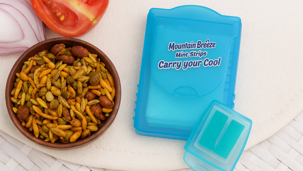 Cool mint strips mouth freshener after food online