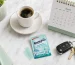 Best mouth freshener in India 2026 – Mountain Breeze breath strips flat lay with coffee and office essentials