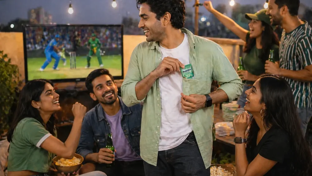 Fresh breath on the go during IPL season – Mountain Breeze breath strips at summer watch party in India